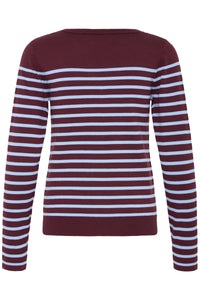 Ichi Womens Jumper IHLuls Zinfadel Allure Stripe