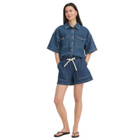Ichi Womens Shorts Kamina Medium Blue