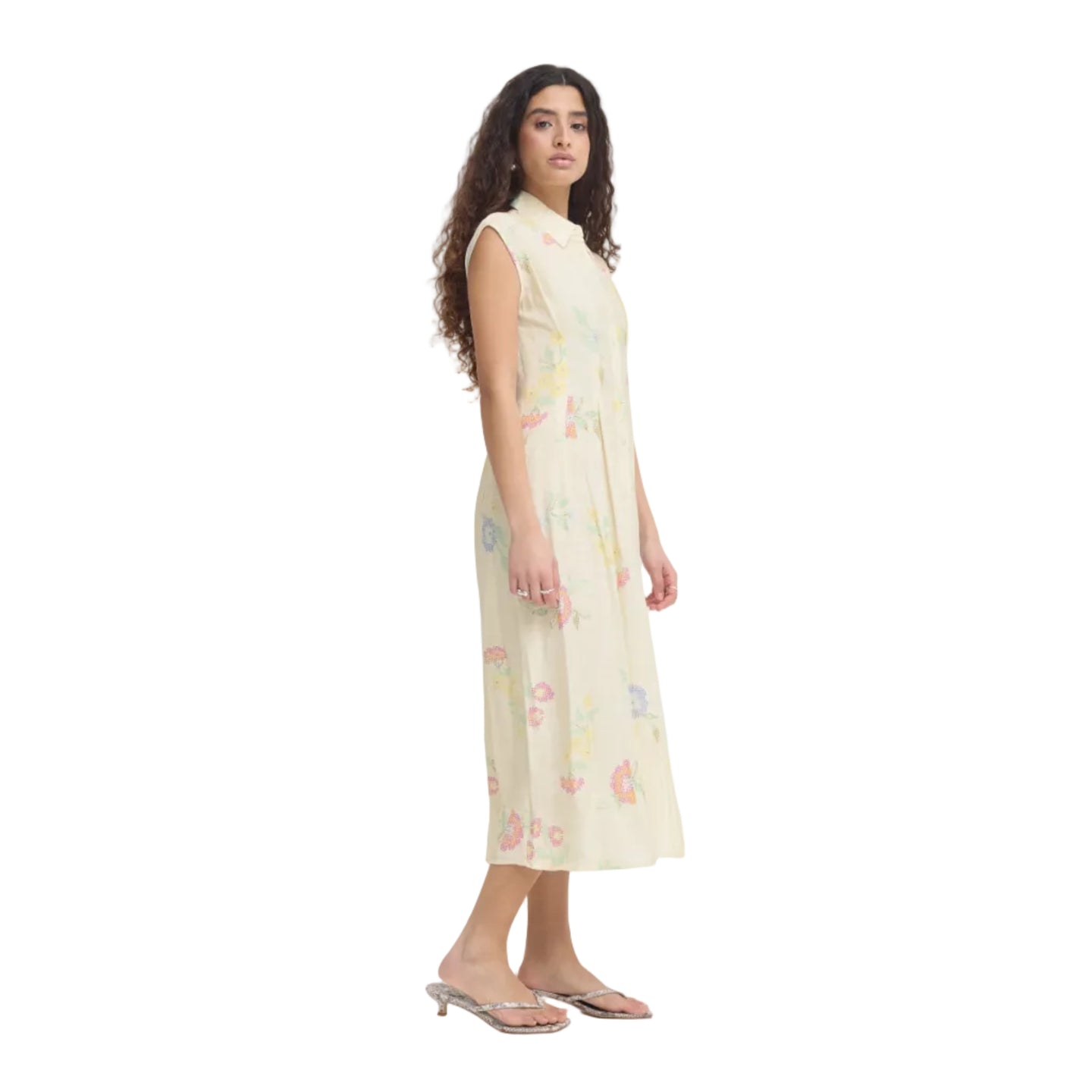 Ichi Womens Ihginni Dress Cross Stitch Flowers