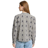 Ichi Womans Blouse IHEloza Birch/Dark Blue