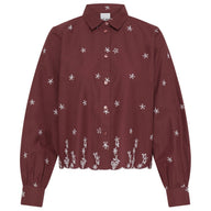 Ichi Womens Blouse IHEbrill Madder Brown