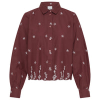 Ichi Womens Blouse IHEbrill Madder Brown