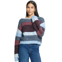 Ichi Womens Jumper Zulu Zinfandel Blue Stripe