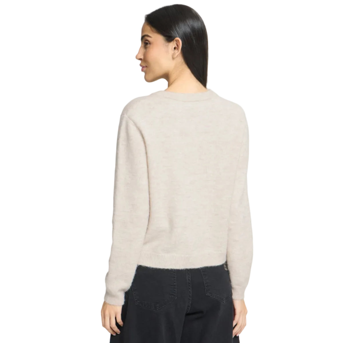 Ichi Fantia women's birch melange knitted cardigan