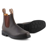Blundstone men's brown leather slip-on Chelsea boot