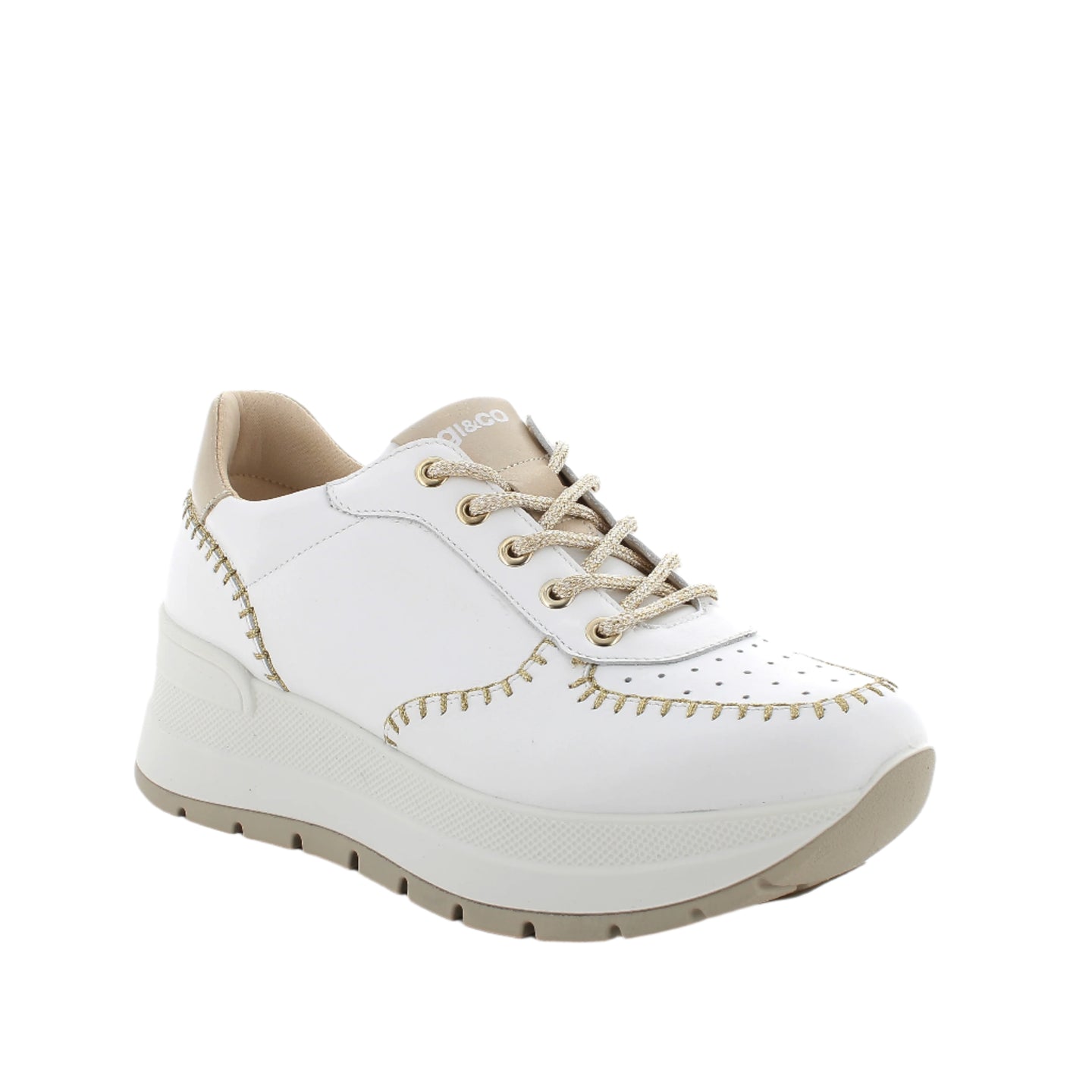 Igi & Co Womens Trainer 7661422 Bianco/Oro