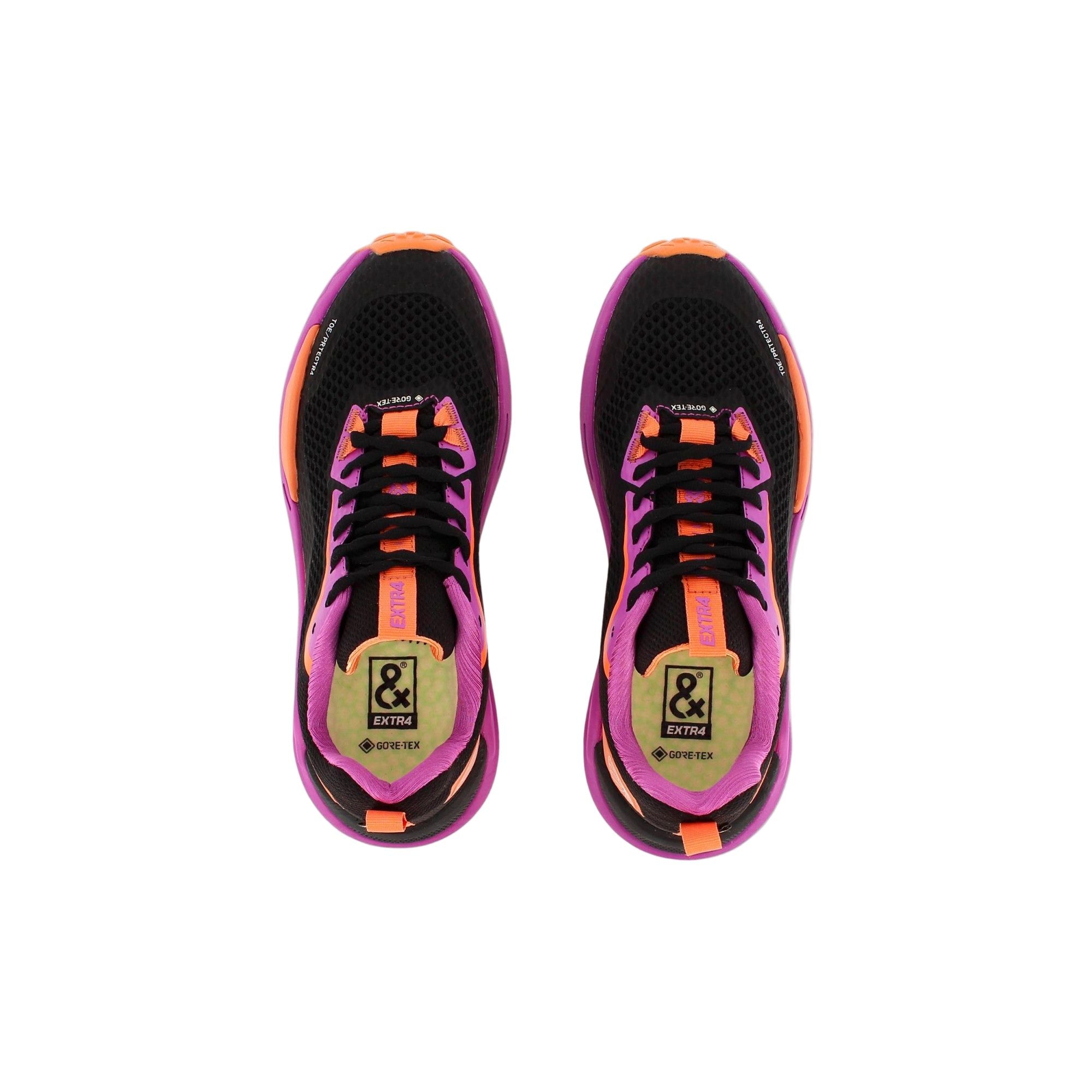 Extr4 women's black mesh lace-up trainer
