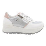 Igi&co women's white leather lace-up trainer