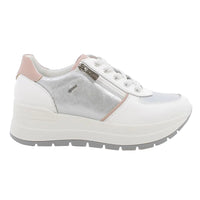 Igi&co women's white leather lace-up trainer