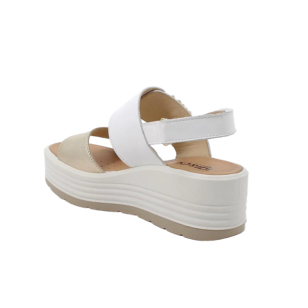 Igi&Co Womens Sandal 1164522 Platino/Bianco