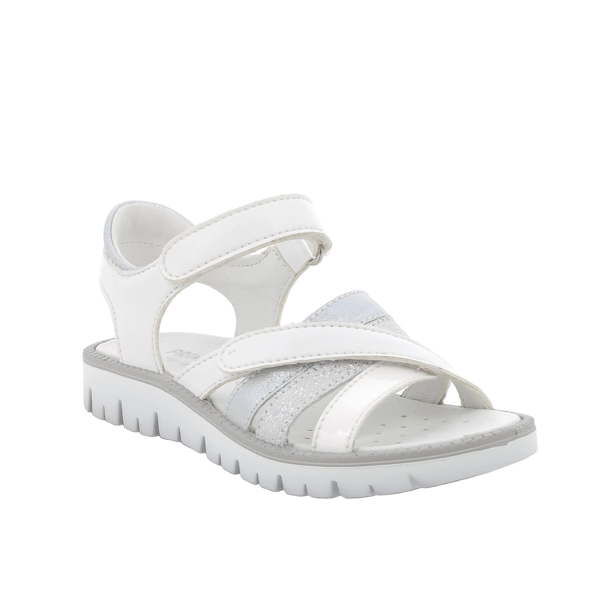 Primigi girls' leather sandal with velcro