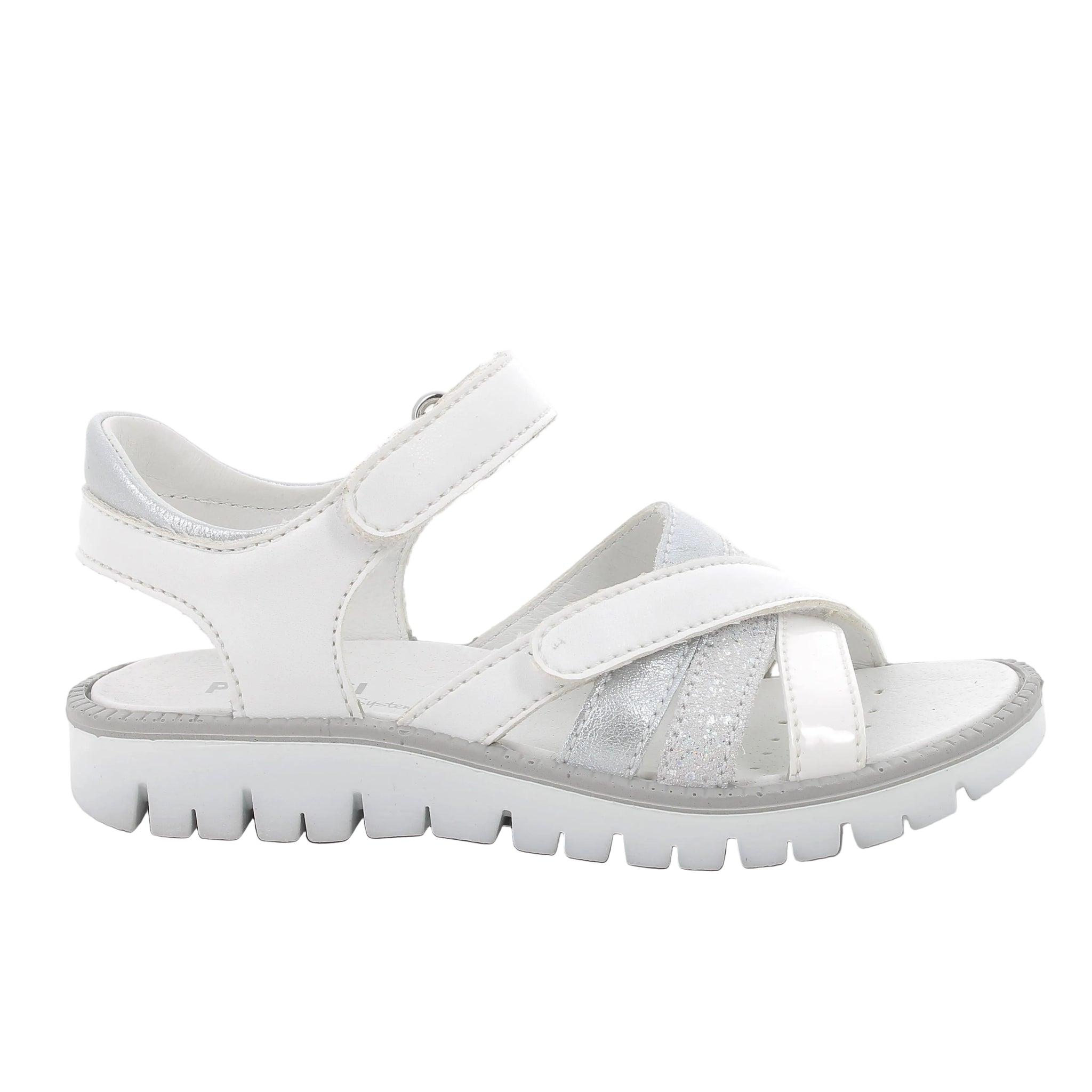 Primigi girls' leather sandal with velcro