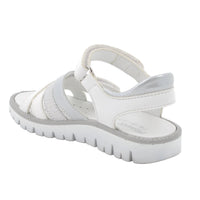Primigi girls' leather sandal with velcro