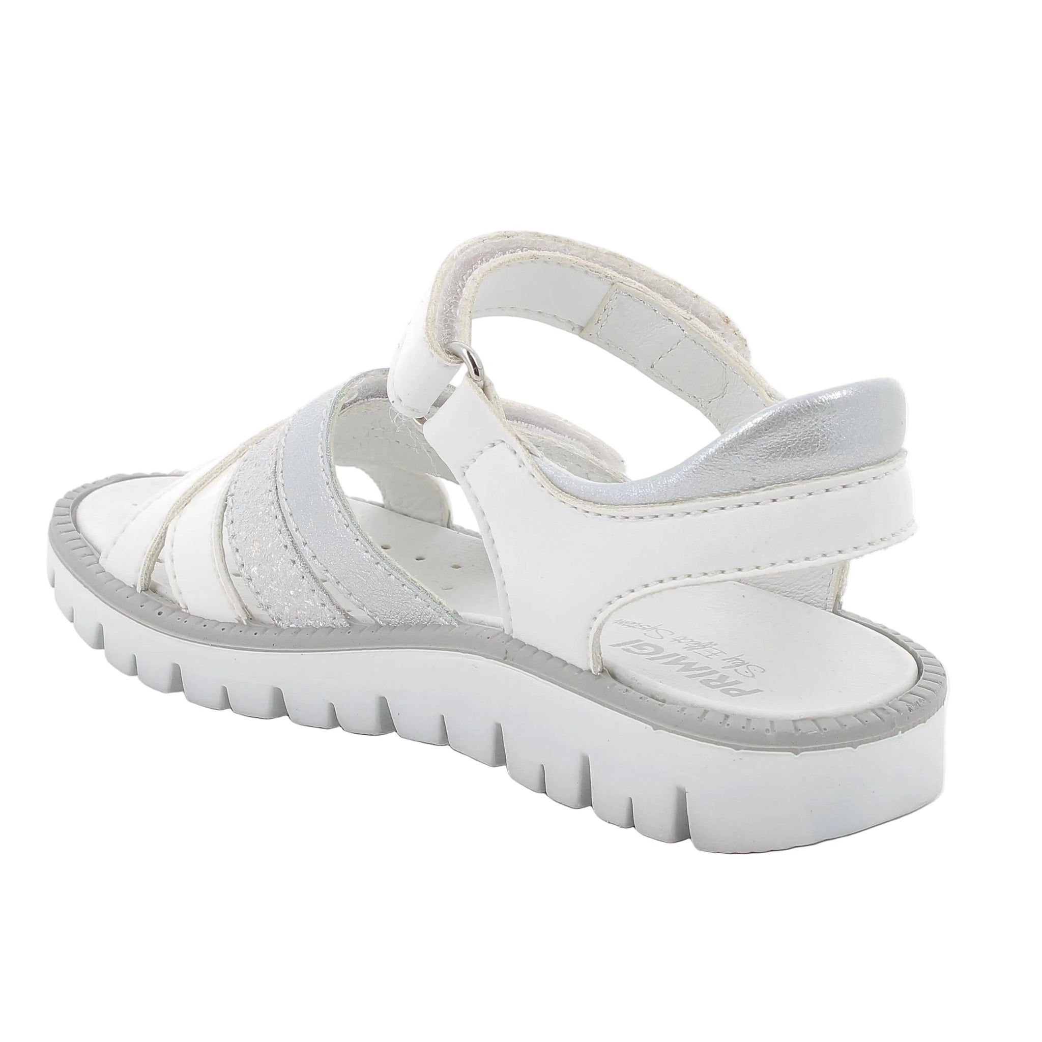 Primigi girls' leather sandal with velcro