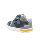 Primigi boys' blue leather trainer with velcro