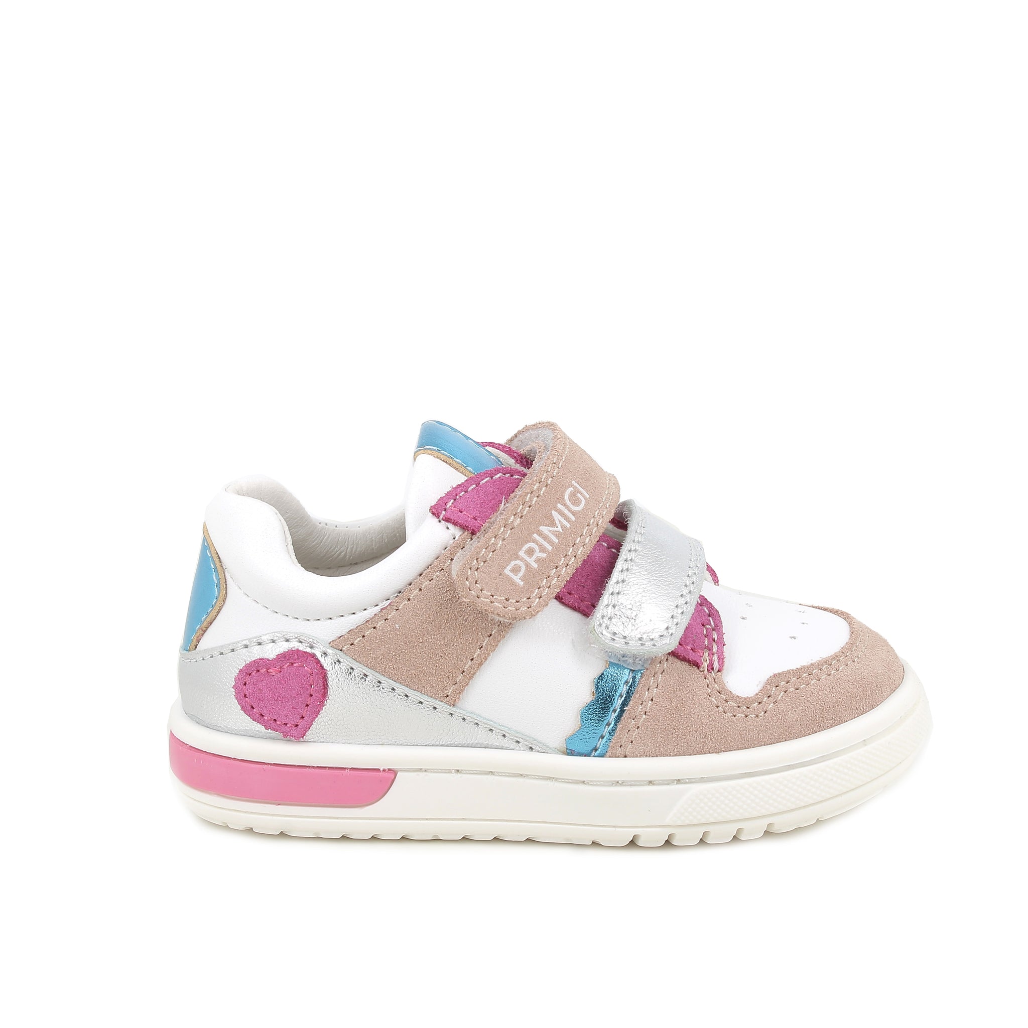 Primigi girls' leather trainer with velcro