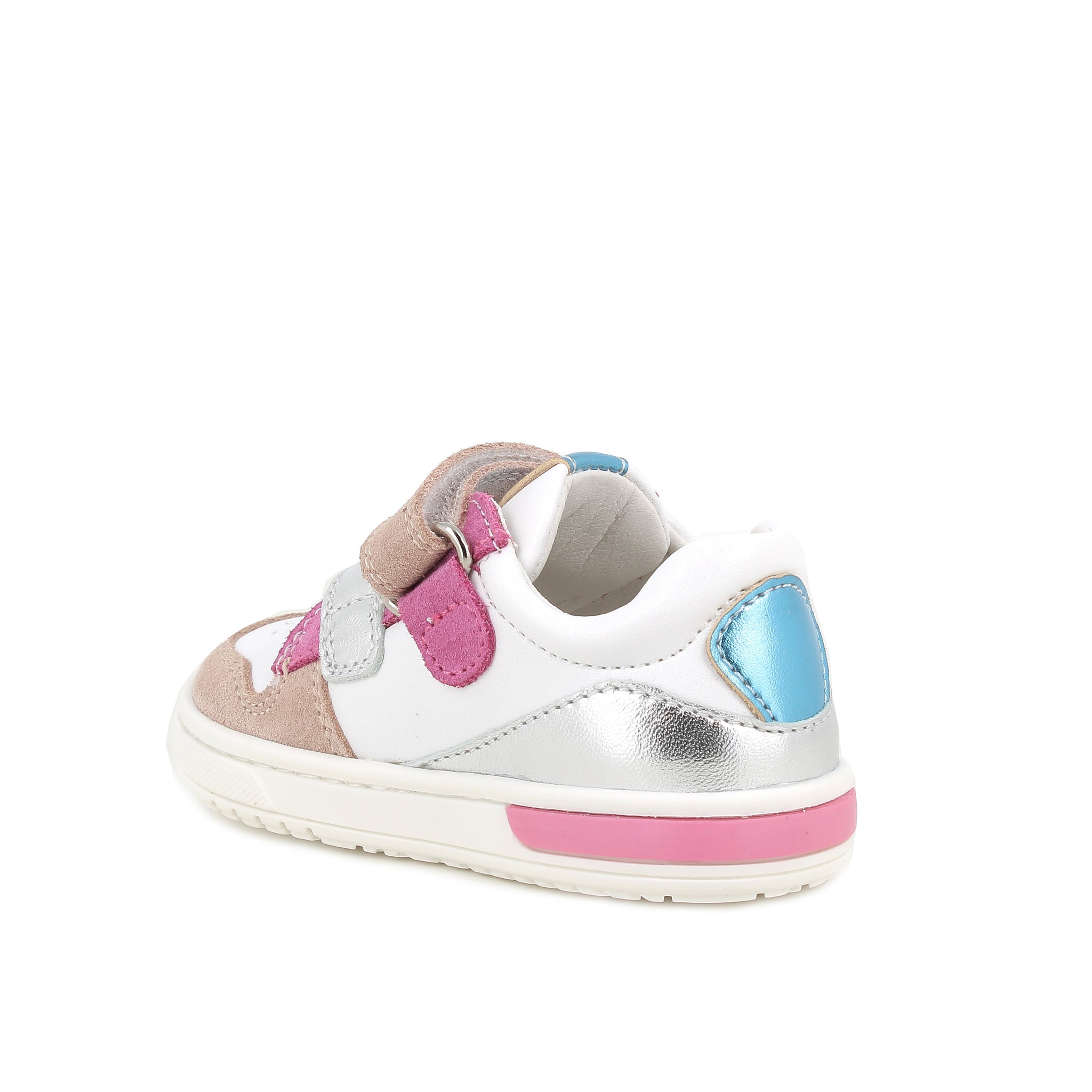 Primigi girls' leather trainer with velcro