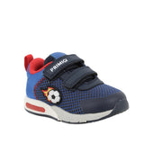 Primigi boys' navy and blue mesh trainer with velcro