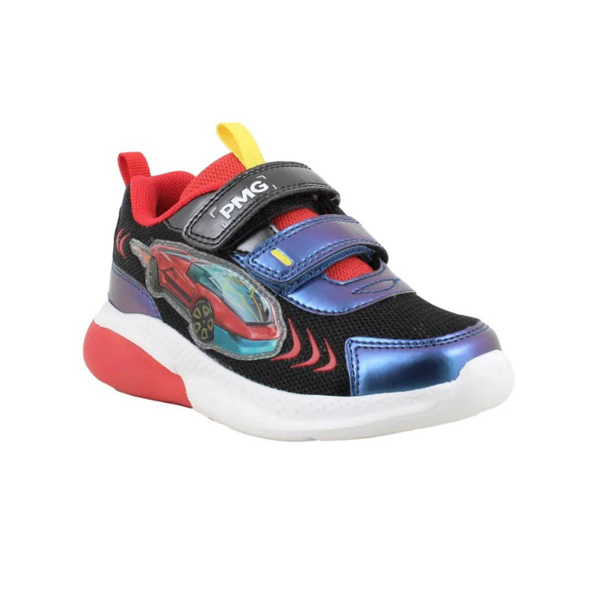 Primigi boys' black Hot Wheels trainers with metallic accents
