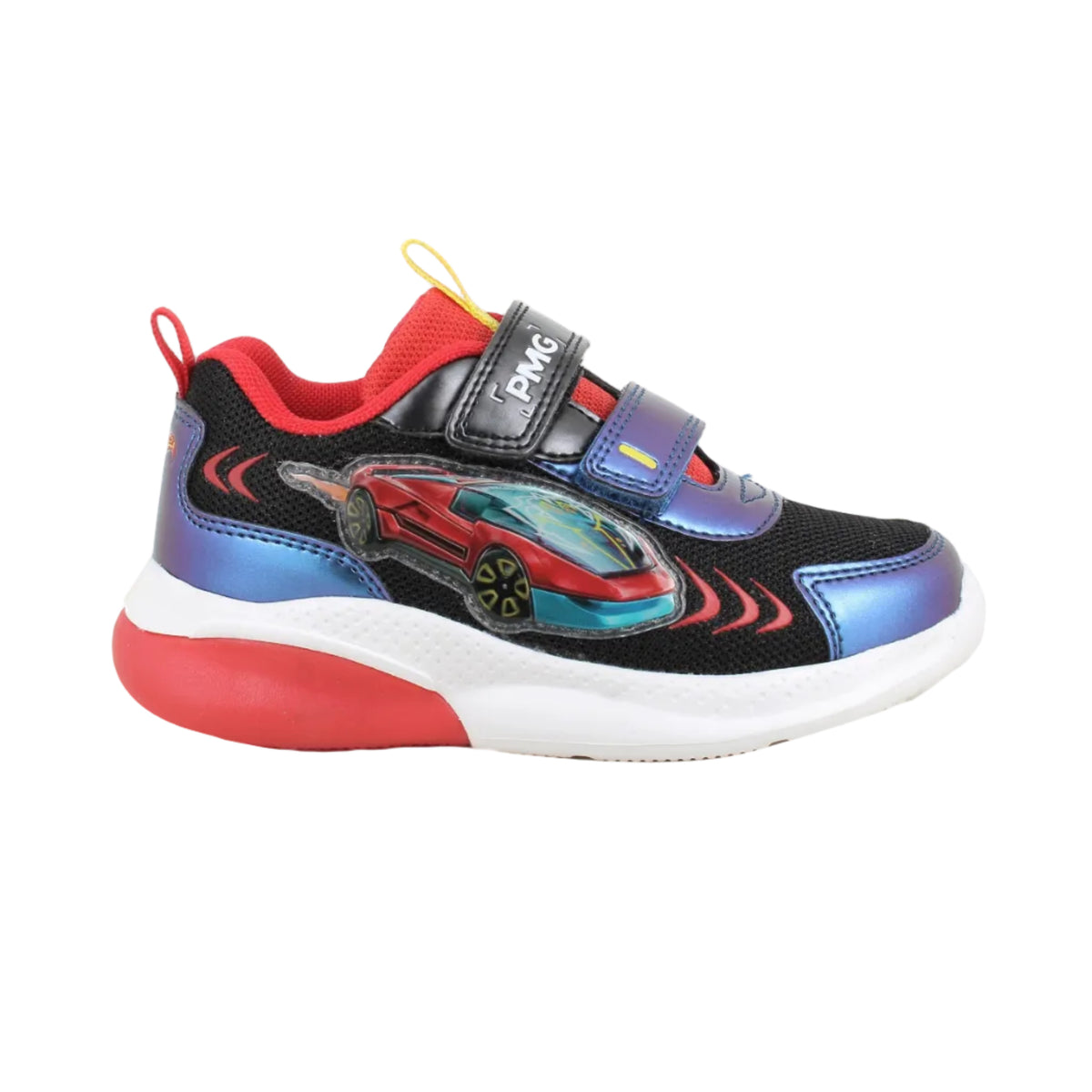 Primigi boys' black Hot Wheels trainers with metallic accents