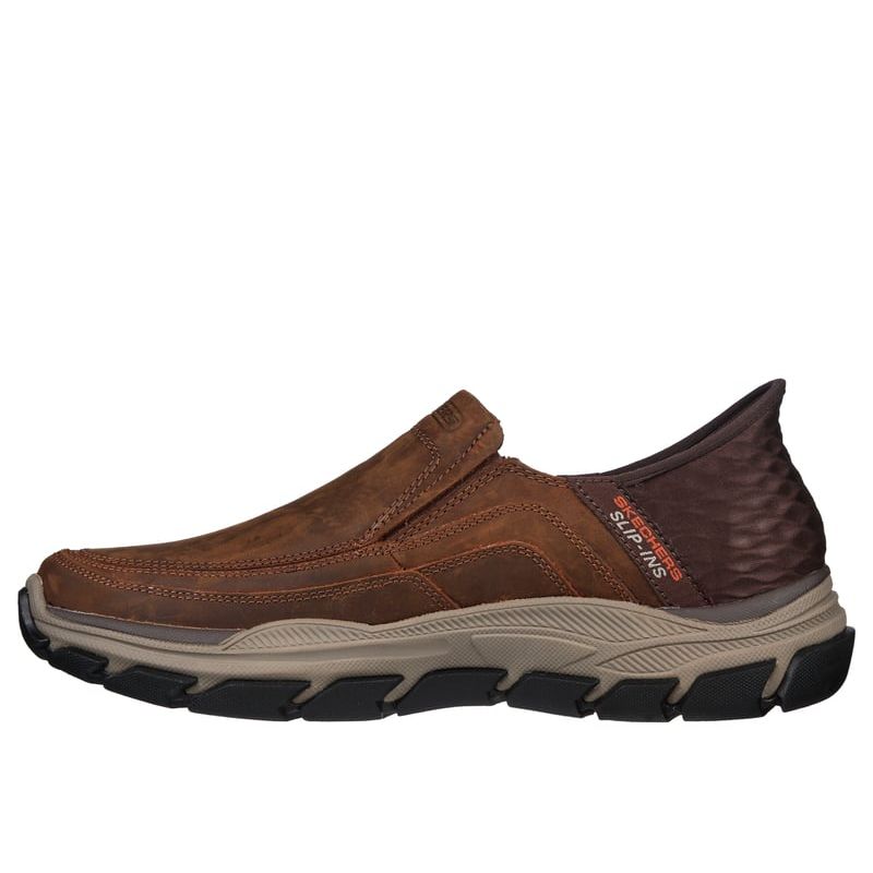 Skechers Mens Shoe Respected Elgin Dark Brown