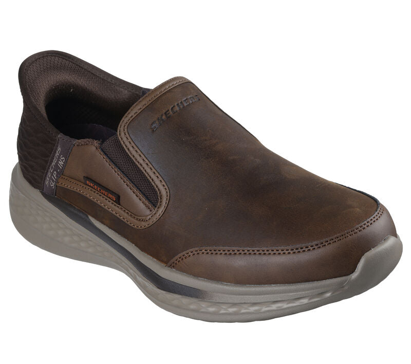 Skechers Mens Slip Ins Shoe Slade Cooper Dark Brown