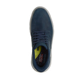 Skechers men's navy and white leather lace-up shoe