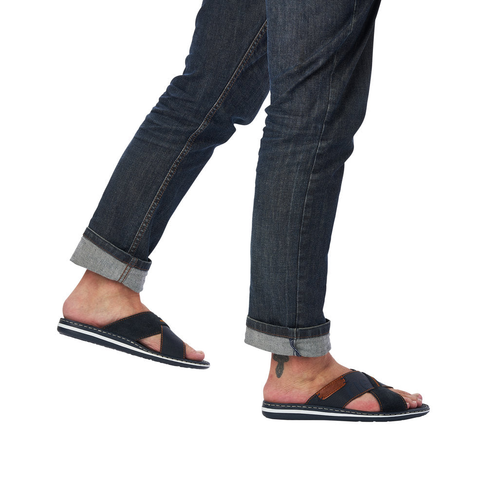 Rieker Mens Sandal 21098 Blue