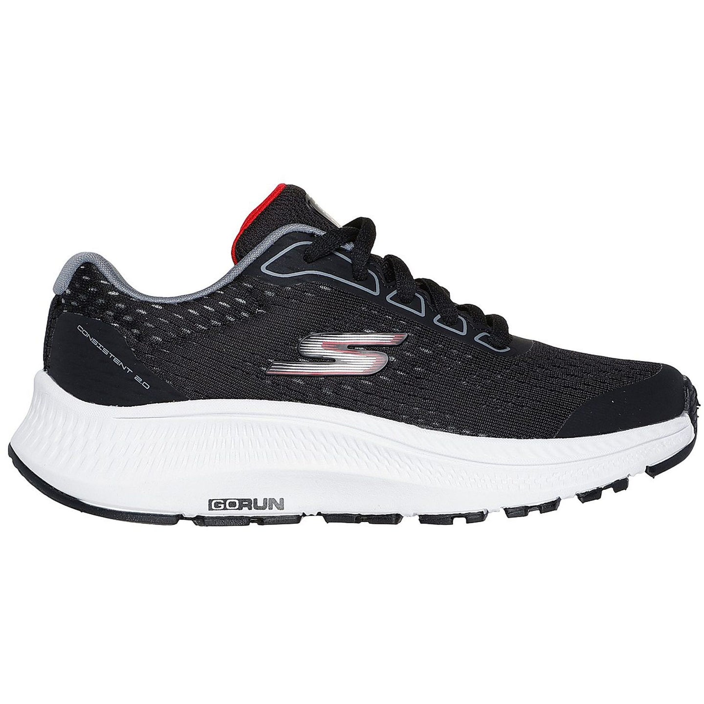 Skechers Boys Trainer Go Run Consistent 2.0 Mile Marker Black/Charcoal