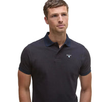Barbour Mens Polo Shirt Essential Sports Mix Dark Oak