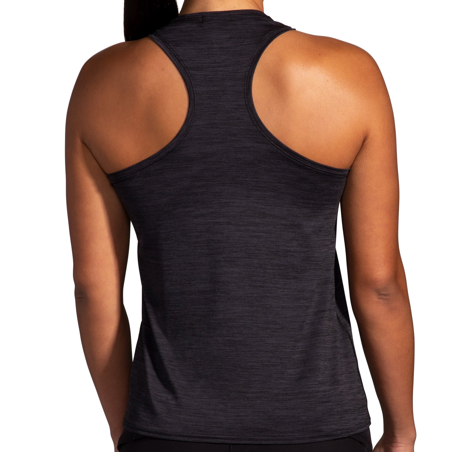 Brooks Womens Tank Top Luxe HTR Deep Black
