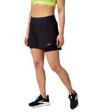 Brooks Womens Shorts Chaser 5” 2-IN-1 2.0 Black