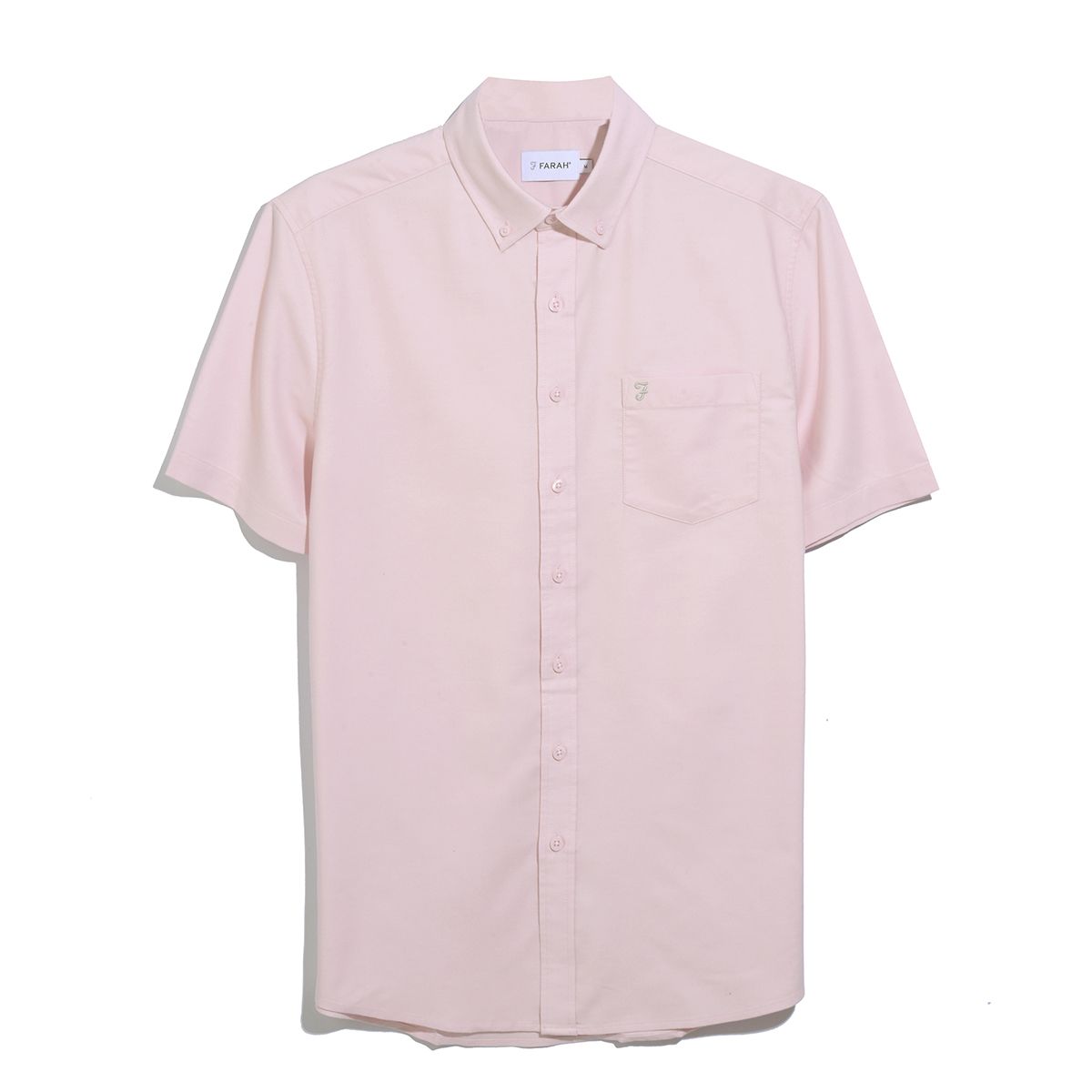 Farah Mens Shirt Wilkins SS BD Soft Pink