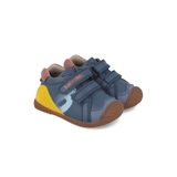 Biomecanics boys' petrol leather shoe with velcro