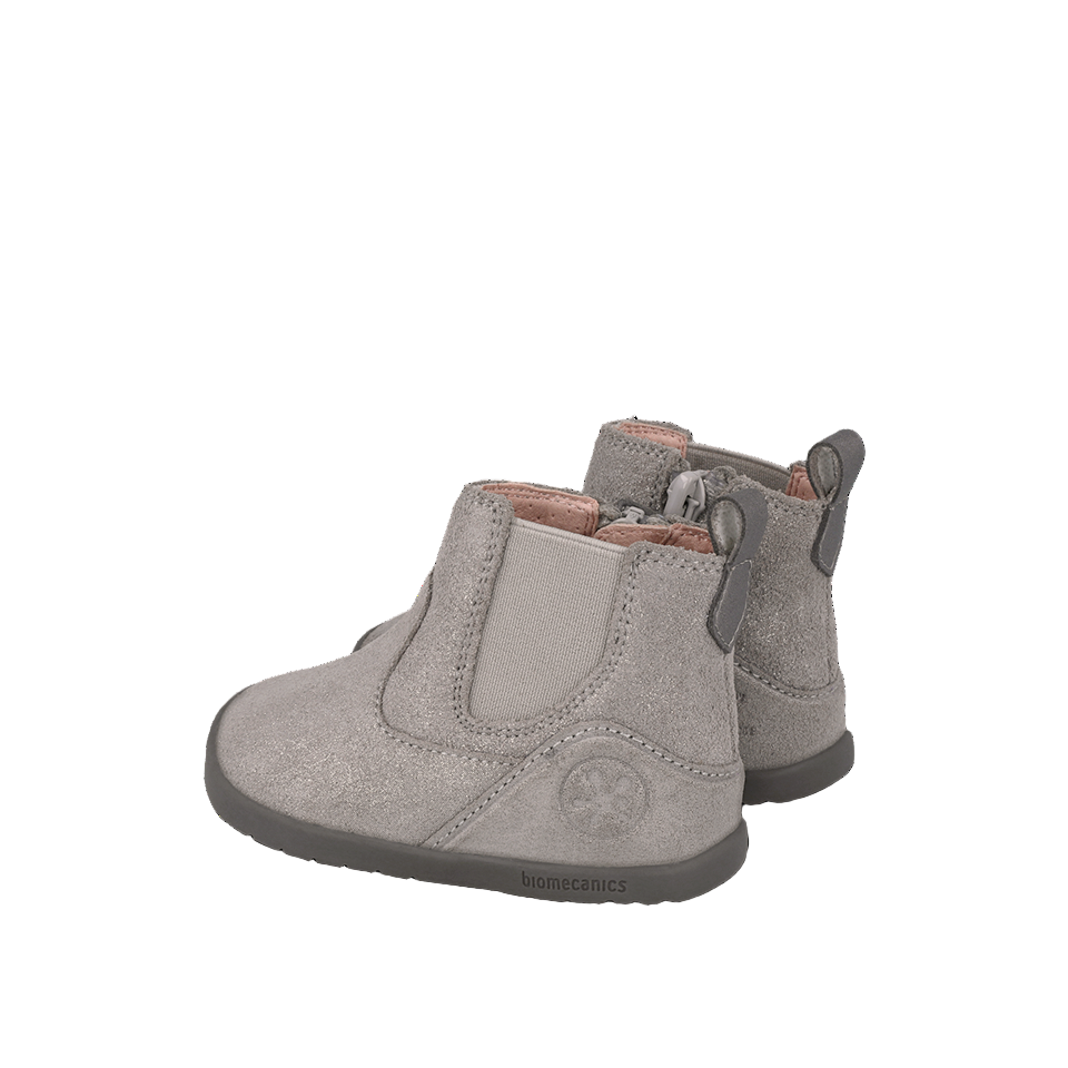 Biomecanics girls' grey suede boot with zip