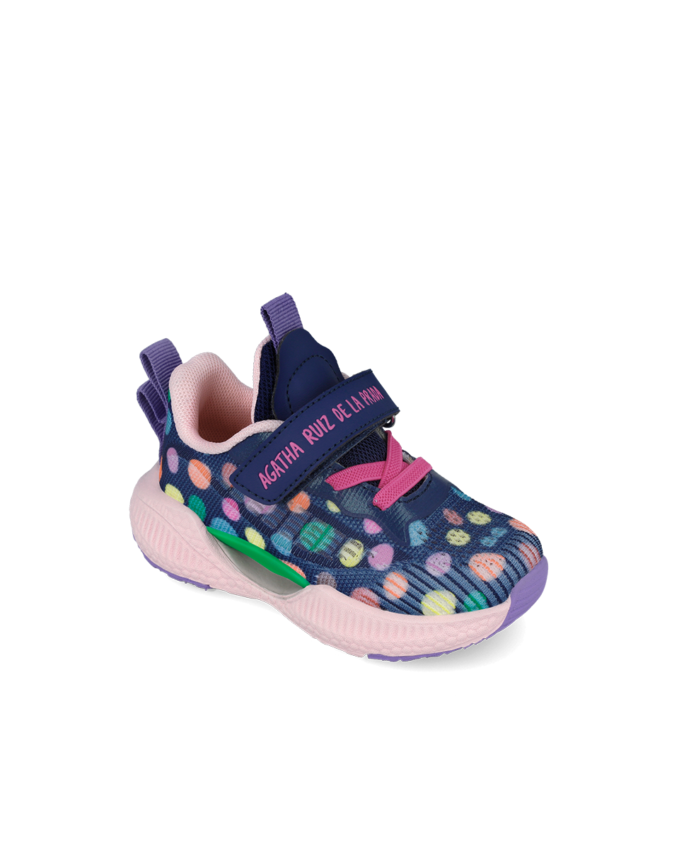 Agatha Ruiz girls' pink lace-up trainer
