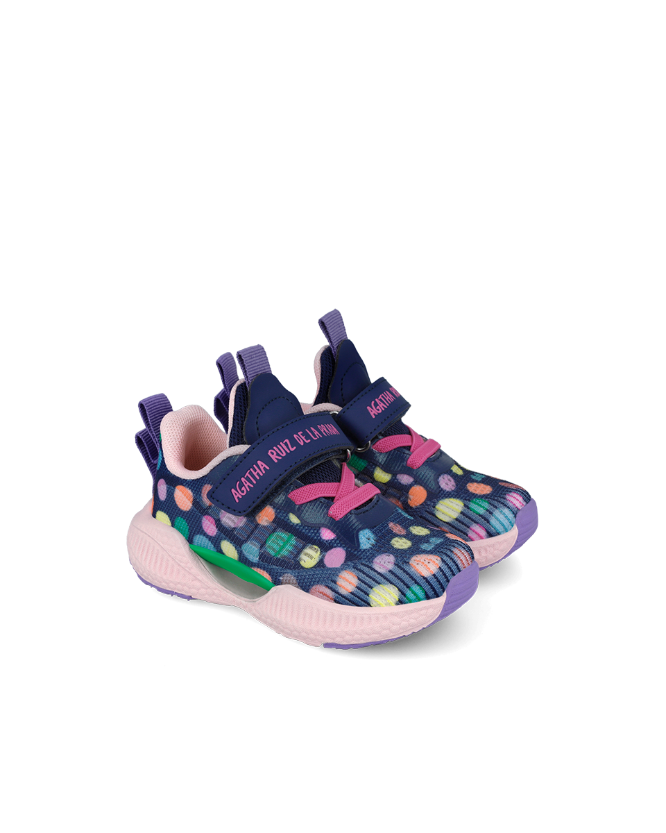 Agatha Ruiz girls' pink lace-up trainer
