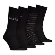 Tommy Hilfiger Mens 4 Pack Socks Set Black