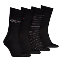 Tommy Hilfiger Mens 4 Pack Socks Set Black