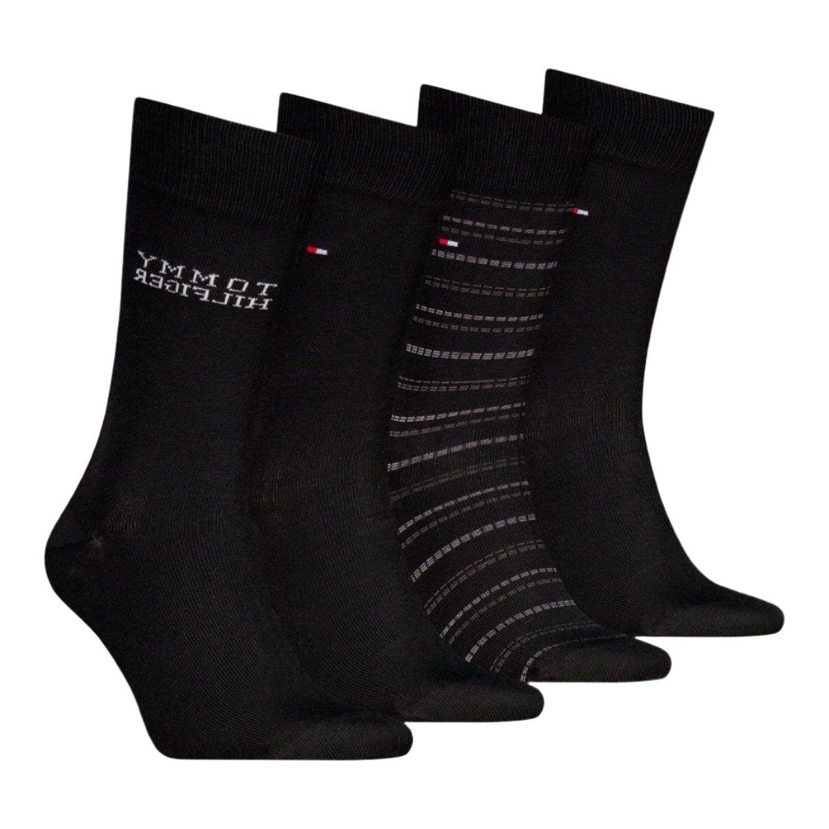 Tommy Hilfiger Mens 4 Pack Socks Set Black