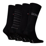Tommy Hilfiger Mens 4 Pack Socks Set Black