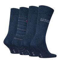 Tommy Hilfiger men's denim blue socks, four-pack gift set