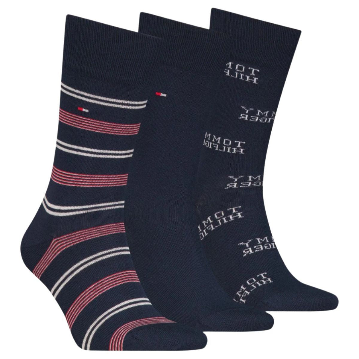 Tommy Hilfiger Mens 3 Pack Socks Set Navy
