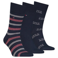 Tommy Hilfiger men's navy socks, three-pack gift set