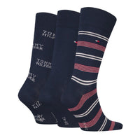 Tommy Hilfiger men's navy socks, three-pack gift set