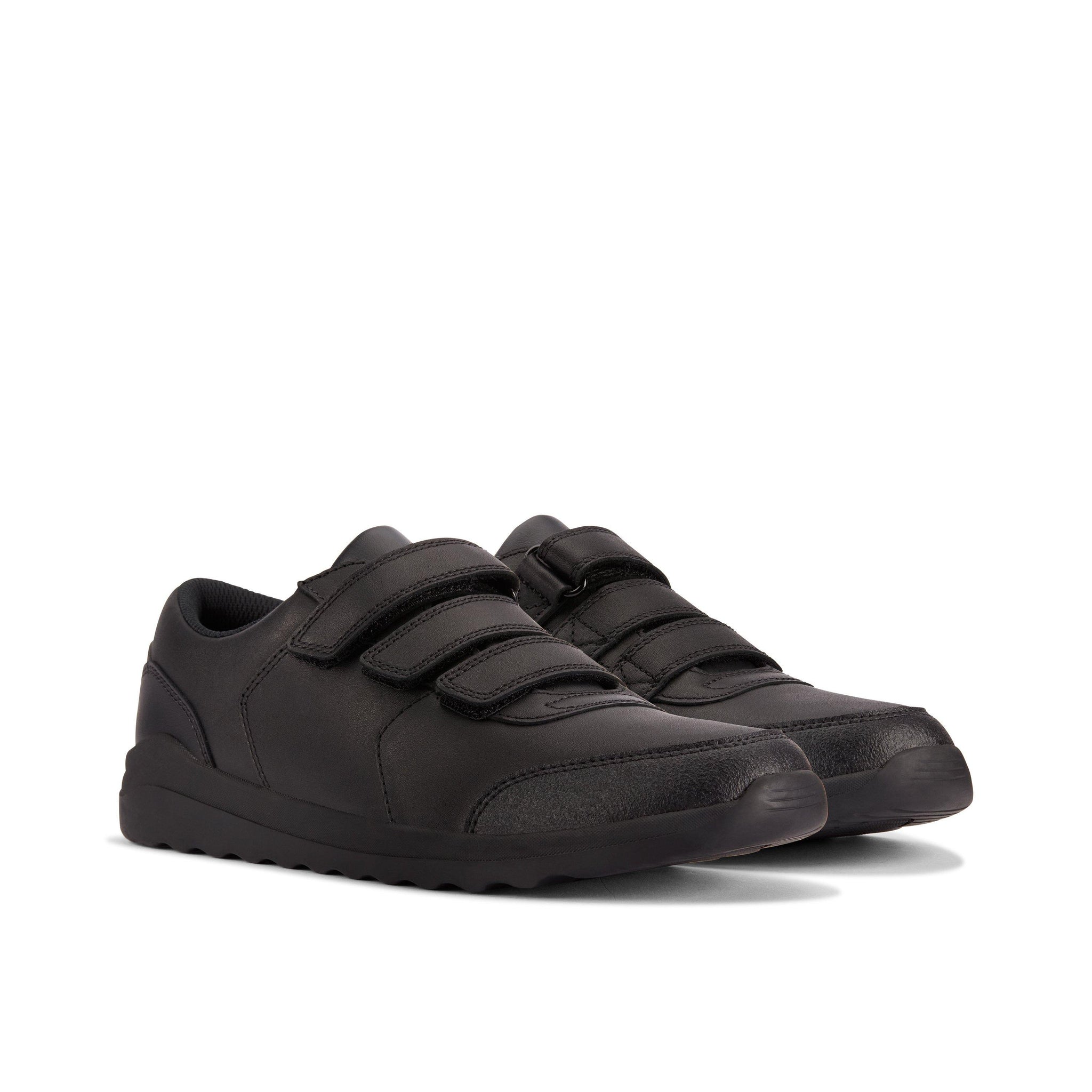 Clarks Boys School Shoe Daze Step 2 Y Black Leather