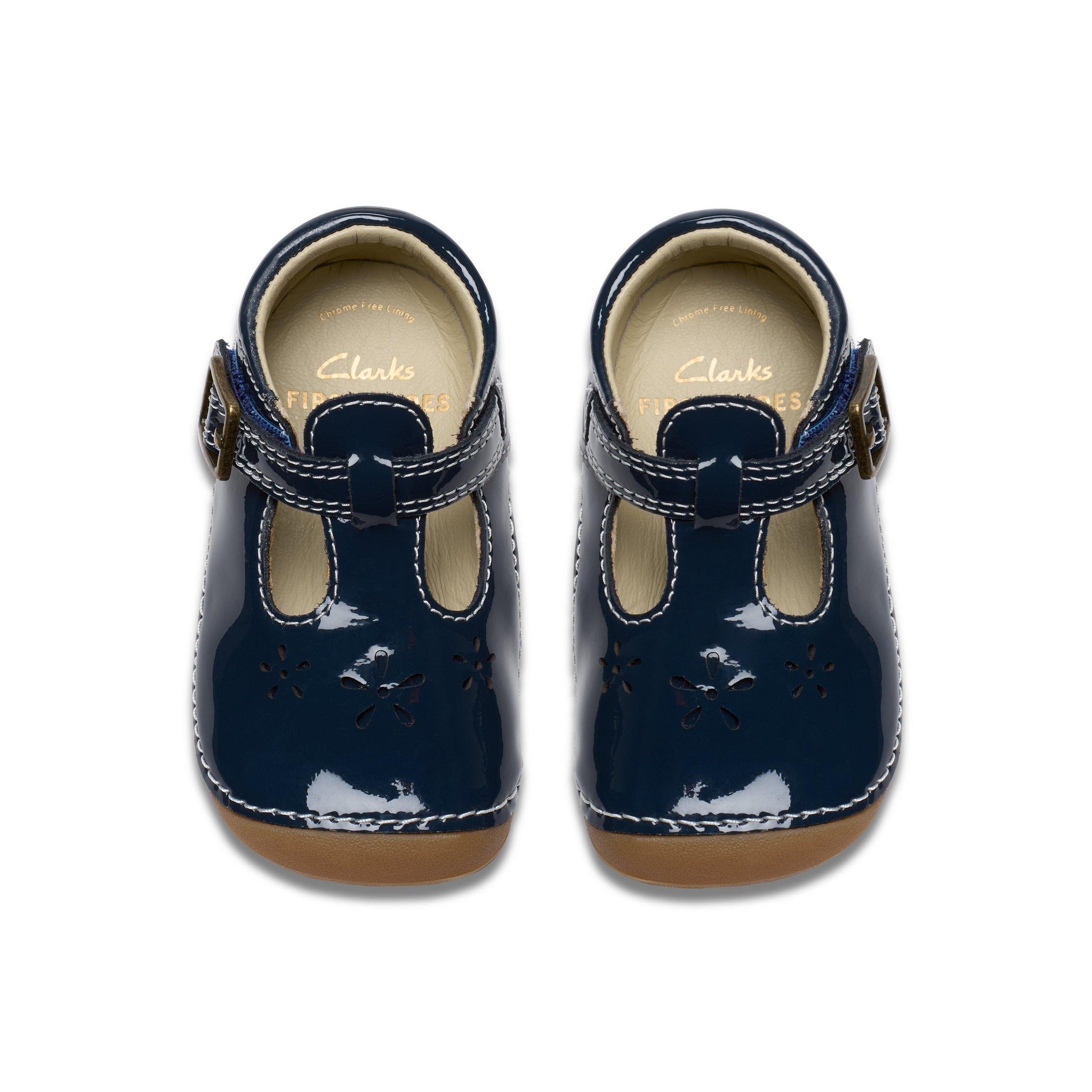 Clarks Girls Pre Walker Tiny Skip T. Navy Patent