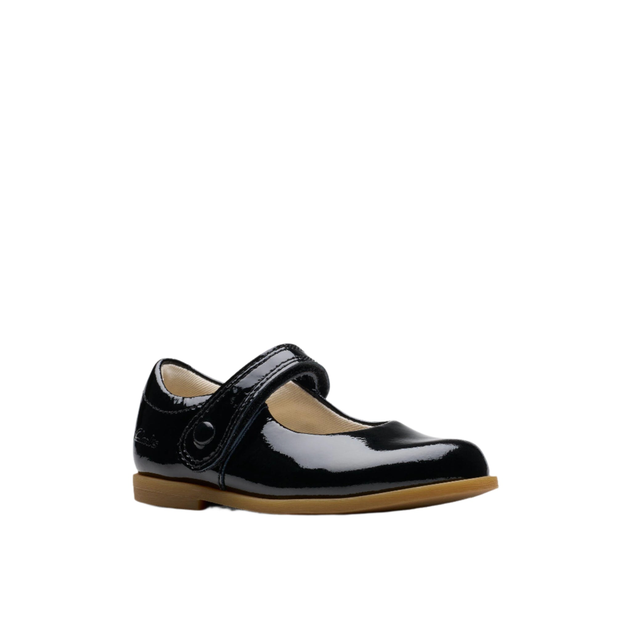 Clarks Girls Shoe Drew Tap T Black Patent