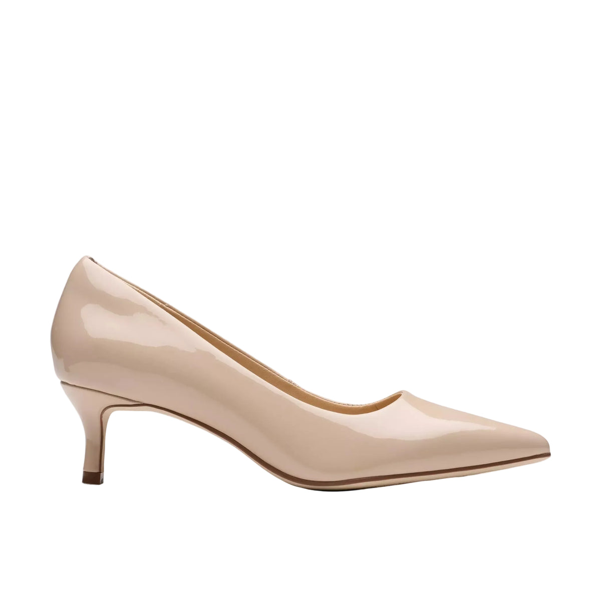 Clarks Womens Court Shoe Zarey Court Sand Patent