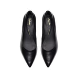 Clarks Womens Court Shoe Zarey Court Black Leather